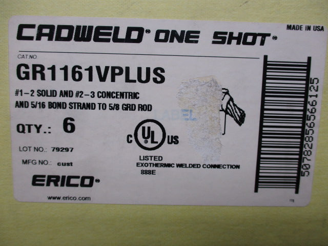 ERICO GR1161VPLUS (QTY: 6) NSMP