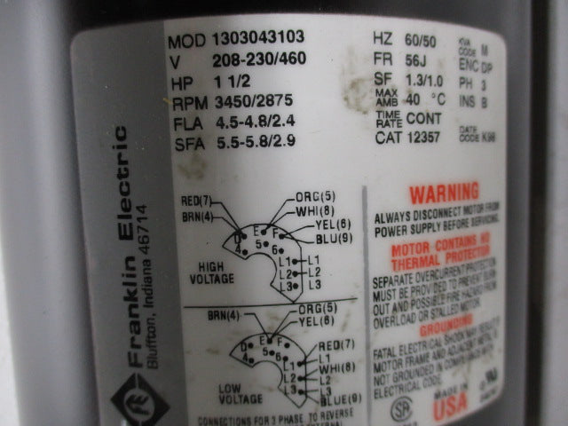 FRANKLIN ELECTRIC 12357 (1303043103) NSMP