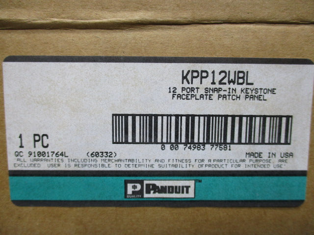 PANDUIT KPP12WBL NSMP