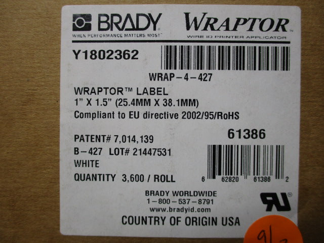 BRADY WRAP-4-427 NSMP