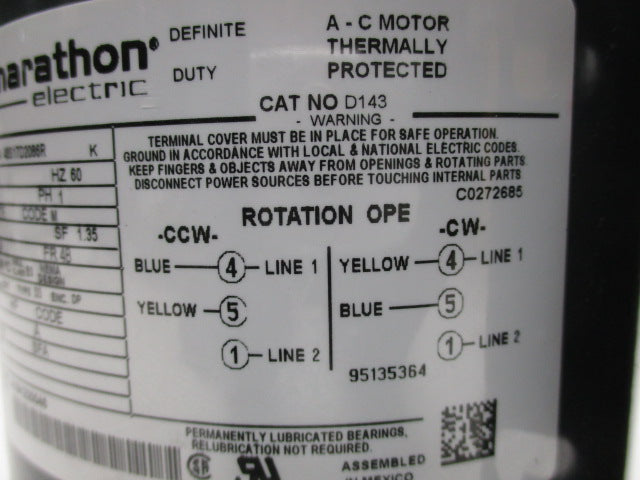 MARATHON ELECTRIC D143 NSMP