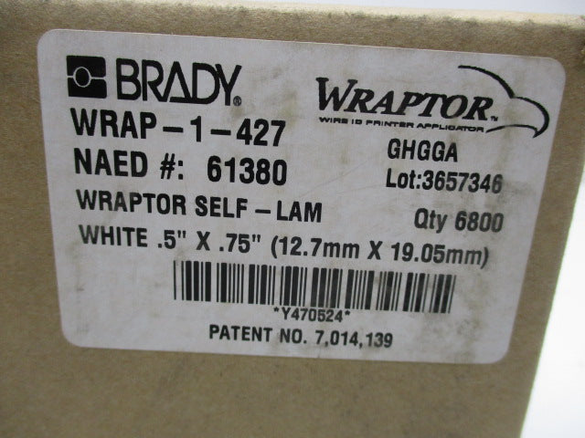 BRADY WRAP-1-427 NSFS