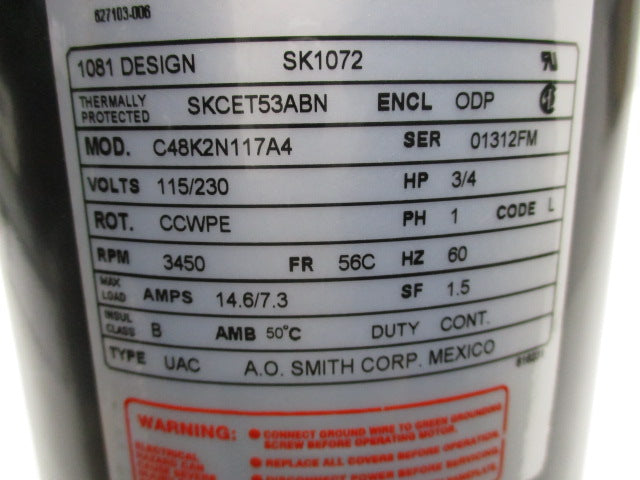A.O.SMITH SK1072 (C48K2N117A4) NSMP