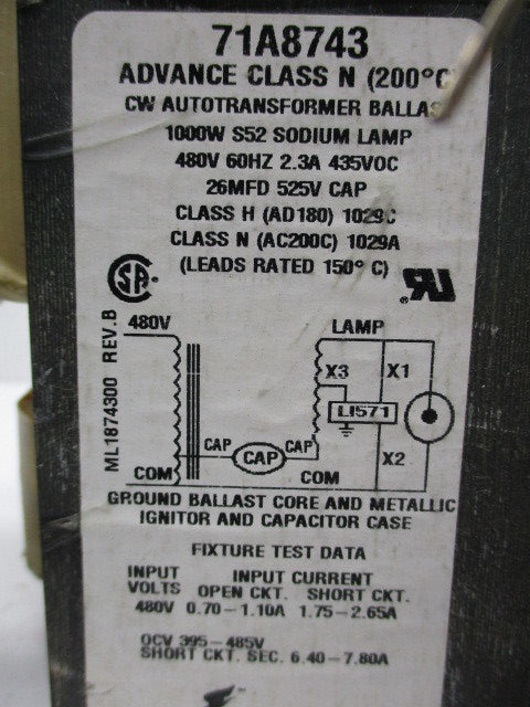 ADVANCE 71A8743-001 NSMP