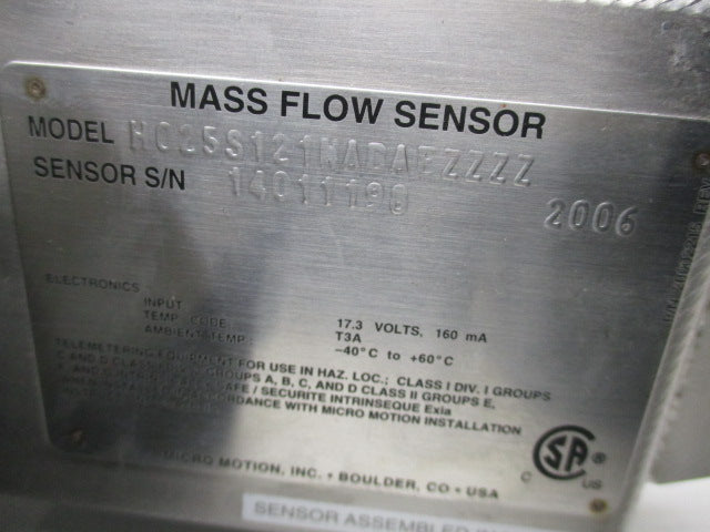 MICRO MOTION H025S121NABAEZZZZ UNMP