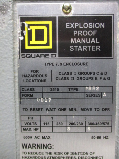 SQUARE D 2510MBR2 NSNP