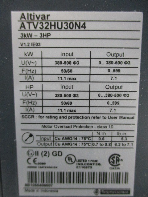 SCHNEIDER ELECTRIC ATV32HU30N4 UNMP