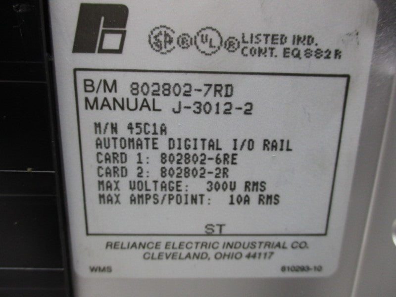 RELIANCE ELECTRIC 802802-7RD NSNP