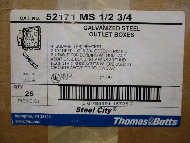 THOMAS & BETTS 52171 MS 1/2 3/4 NSFS