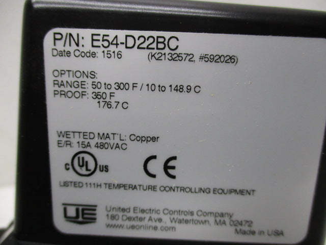 UNITED ELECTRIC E54-D22BC NSMP