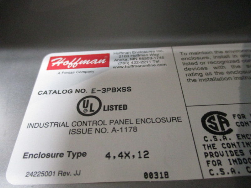 HOFFMAN E-3PBXSS NSNP