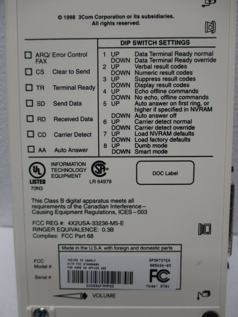 3COM MODEL 5686 NSMP