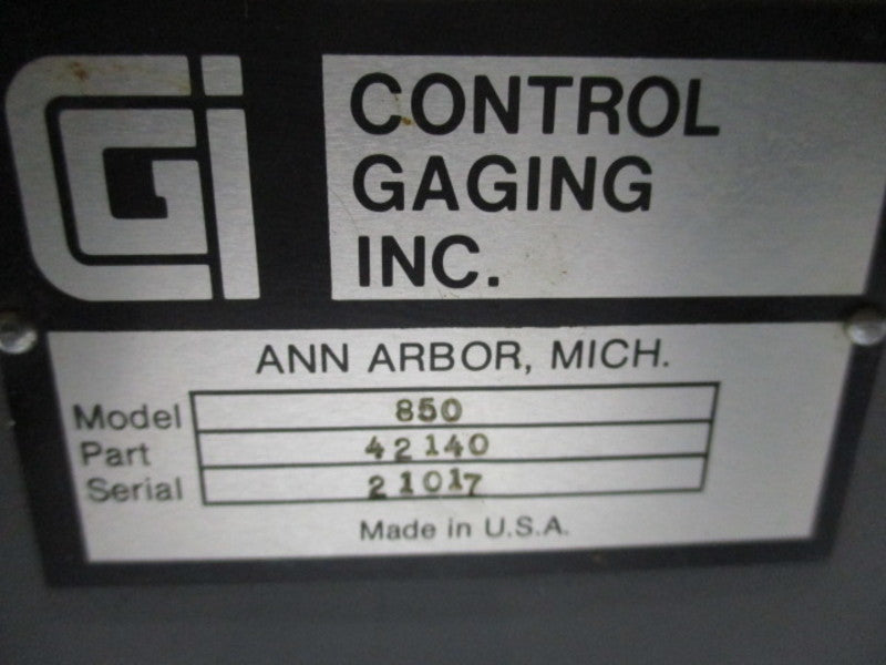 CONTROL GAGING 42140 MODEL 850 UNMP