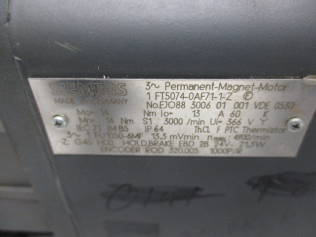 SIEMENS 1FT5074-0AF71-1-Z UNMP