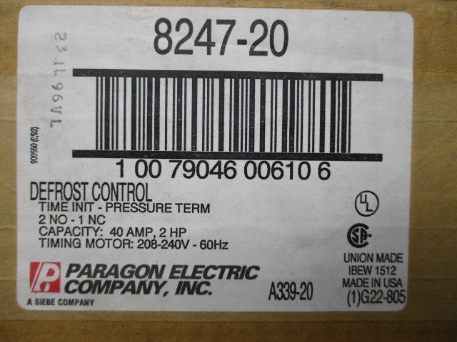 PARAGON ELECTRIC 8247-20 NSMP