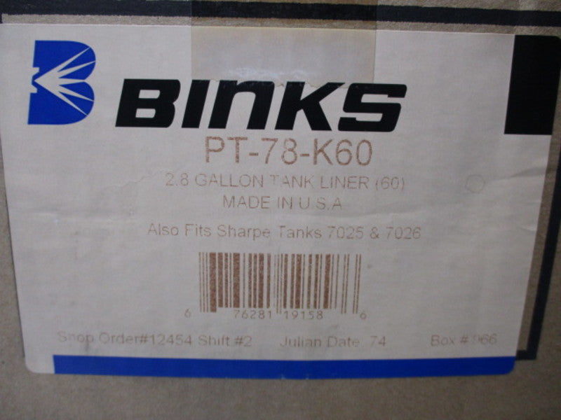BINKS PT-78-K60 (QTY 60) NSMP