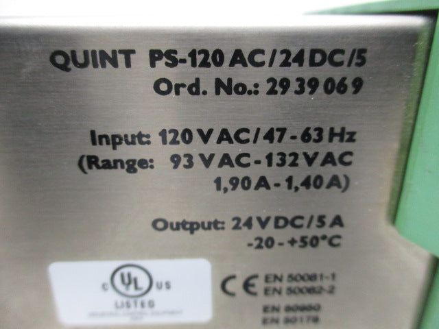 PHOENIX CONTACT  QUINT-PS-120AC/24DC/5 UNMP