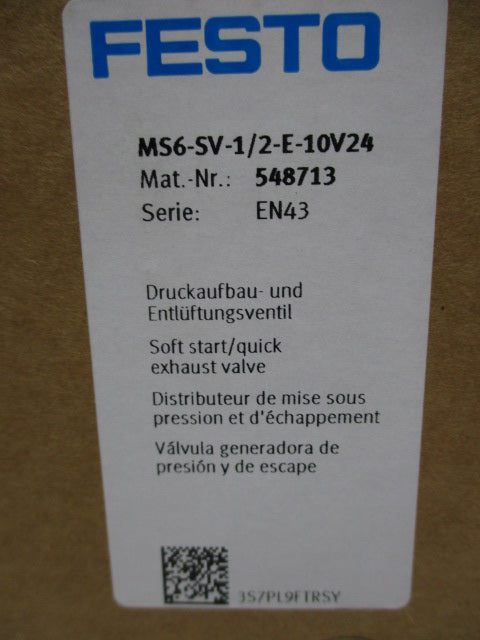 FESTO MS6-SV-1/2-E-10V24 (548713) NSMP