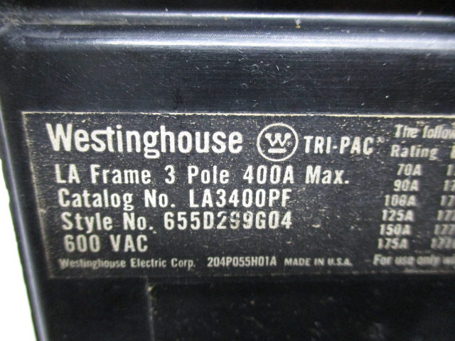 WESTINGHOUSE LA3400PF UNMP