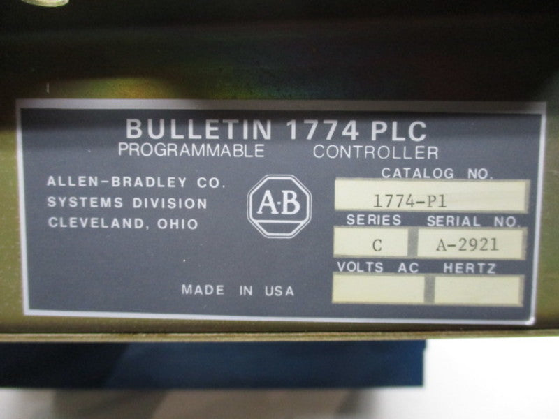 ALLEN BRADLEY 1774-P1 SER. C UNMP