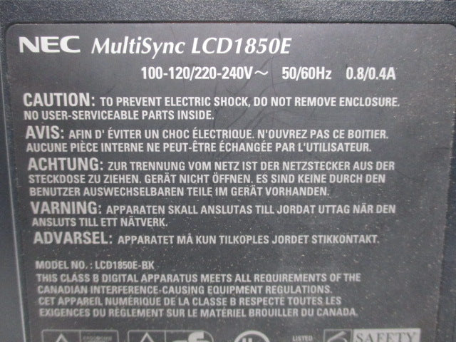 NEC LCD1850E USMP