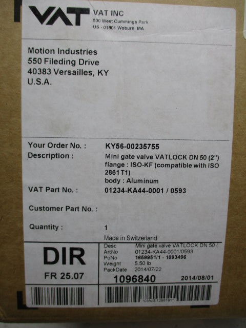 VAT 01234-KA44-0001/0593 (KY56-00235755) NSMP