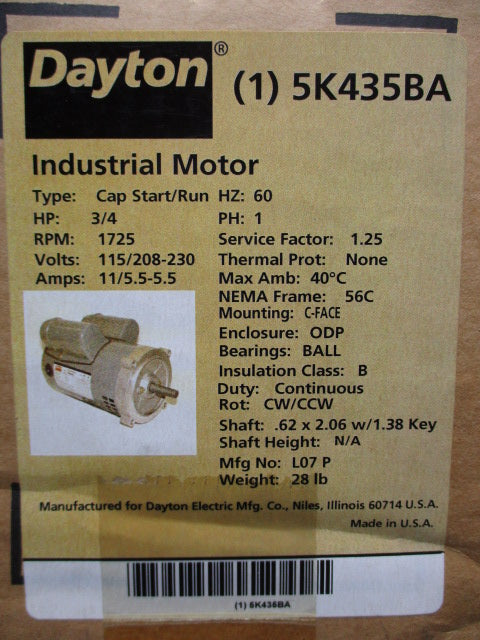 DAYTON 5K435BA NSMP