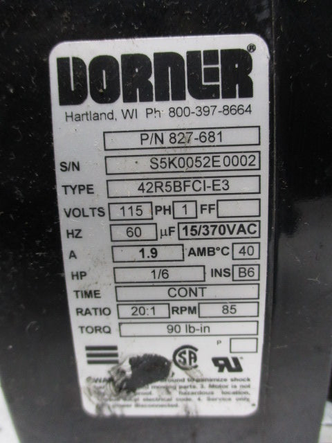 DORNER 42R5BFCI-E3 (62M020PS411FN) NSNP