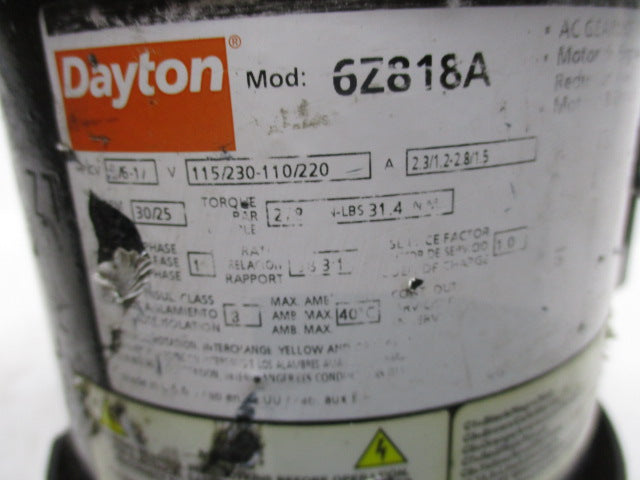 DAYTON 6Z818A UNMP