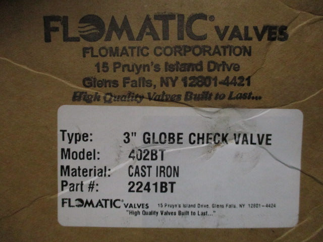 FLOMATIC 2241BT MODEL 402BT NSMP