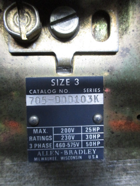 ALLEN BRADLEY 705-DOD103 SER. K UNMP