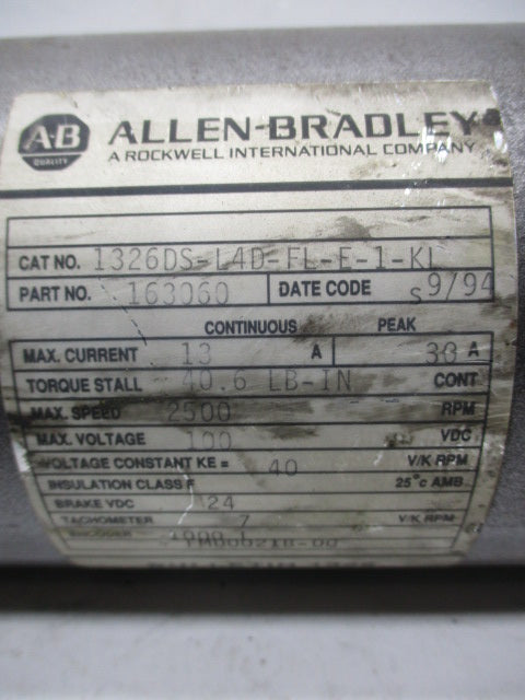 ALLEN BRADLEY 1326DS-L4D-FL-E-1-KL UNMP