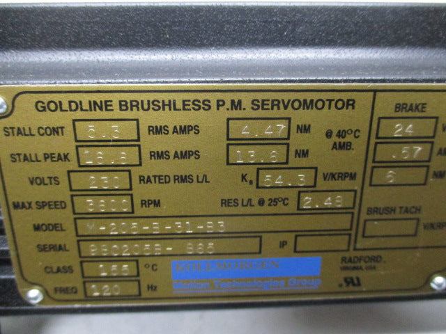 KOLLMORGEN M-205-B-61-B3 NSMP