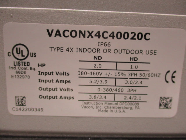 VACON VACONX4C40020C NSMP