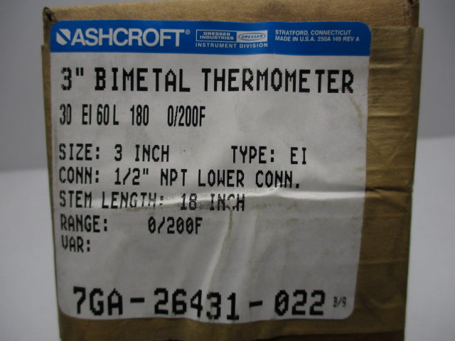 ASHCROFT 7GA-26431-022 NSFS