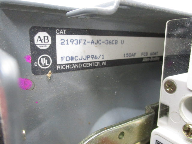 INDUSTRIAL SPARE PART 2193FZ-AJC-36CB SER. U NSMP