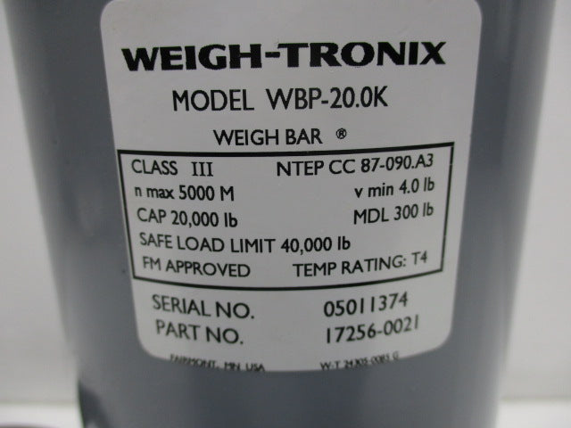 WEIGH-TRONIX WBP-20.0K (17256-0021) UNMP