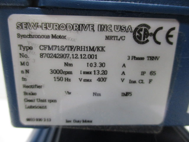 SEW-EURODRIVE CFM71S/TF/RH1M/KK NSNP