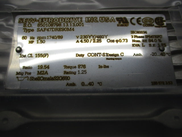 SEW-EURODRIVE SAF47DRE90M4 NSMP