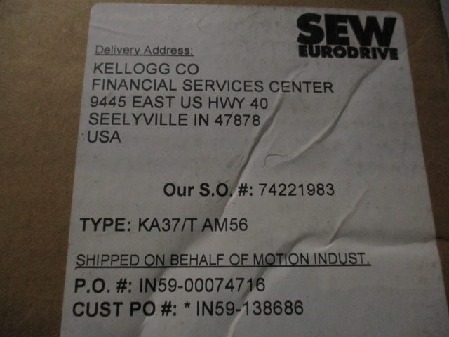 SEW-EURODRIVE KA37/TAM56 NSMP
