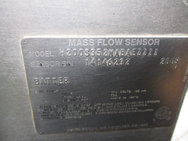 MICROMOTION H200S352NABAEZZZZ UNMP