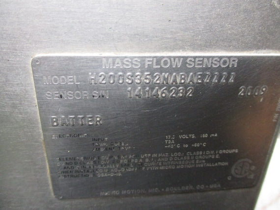 MICROMOTION H200S352NABAEZZZZ UNMP