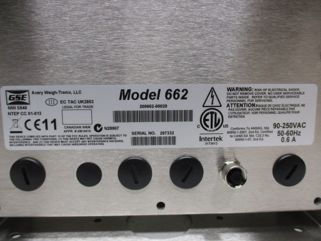 GSE MODEL 662 NSMP