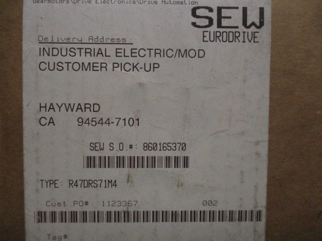 SEW-EURODRIVE R47DRS71M4 NSFS