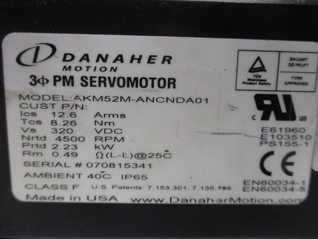 DANAHER AKM52M-ANCNDA01 UNMP