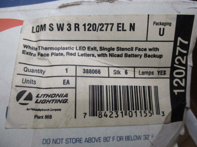 LITHONIA LQM-S-W-3-R-120/277-EL-N NSMP