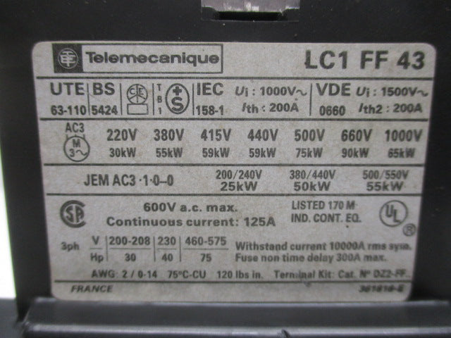 TELEMACANIQUE LC1FF43 NSNP