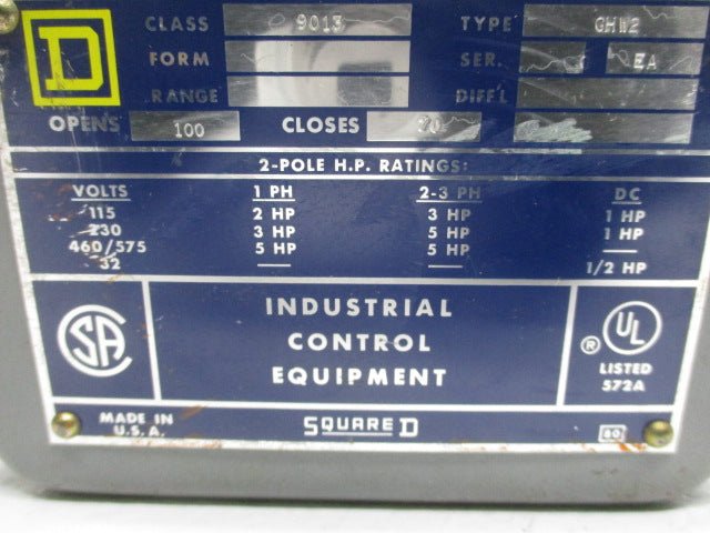 SQUARE D 9013GHW2 NSNP