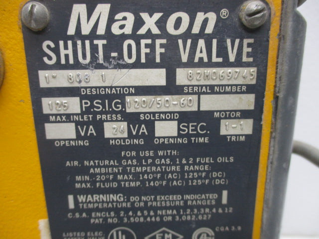 MAXON 8081 1" 125PSI 120V UNMP