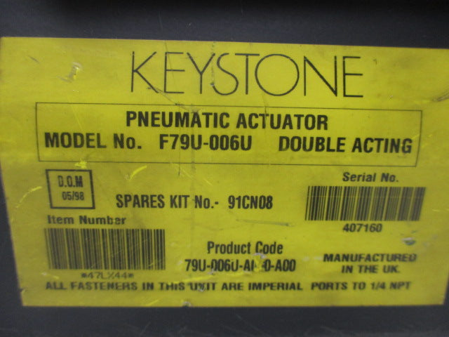 KEYSTONE F79U-006U w/787-4 UNMP